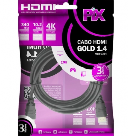 Cabo HDMI GOLD 1.4 4K ULTRAHD 15P 3M