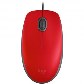 Mouse com Fio Logitech M110 Silent - Vermelho