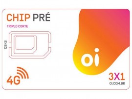 Chip Oi 3 em 1  Pré  4G - DDD 83 PB com créditos de R$10,00 