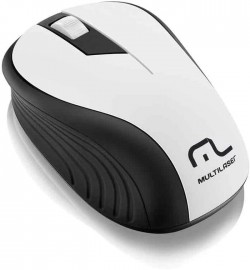Mouse Multilaser Sem Fio 2.4Ghz Preto E Branco Usb - MO216