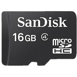 Cartão De Memória Sandisk 16Gb Micro Sd + Adaptador SD