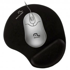 Mousepad Multilaser com Apoio em Gel Preto - AC024