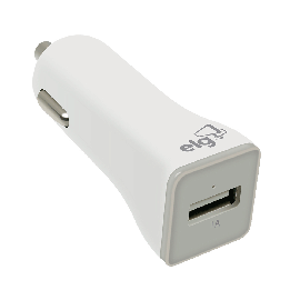 Carregador Veicular ELG, Universal , 1 Saída USB 1A - CC1SBR Branco