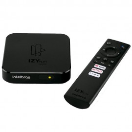 Smart Box Intelbras Android TV IZY Play c/ Entrada USB Preto