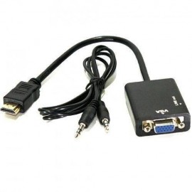 Conversor HDMI Macho para VGA Fêmea + Áudio - 15cm
