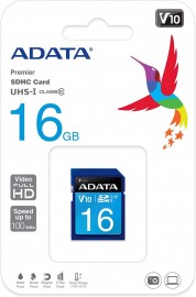  Carto Memria SD Adata 16GB Class 10 - ASDH16GUICL10-R 