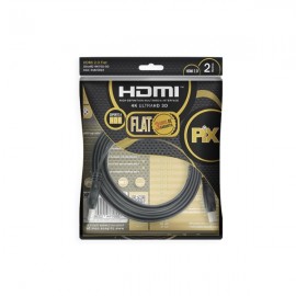 Cabo HDMI Pix Flat Gold - 2.0 4K HDR 19P 2M
