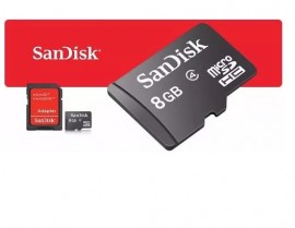Cartão De Memória Sandisk + Adaptador  8gb 