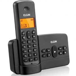 Telefone sem Fio Elgin com Secretária Eletrônica Preto -TSF 800SE