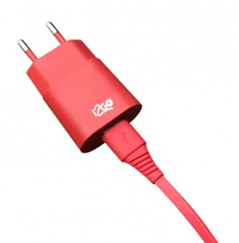 Kit Carregador De Parede USB 1A + Cabo Micro USB 2,4A I2GO Vermelho - I2GO Basic