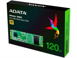 SSD ADATA Ultimate SU650 120GB SATA 6Gb/s - M.2 Leitura 550MB/s Gravação 410MB/s