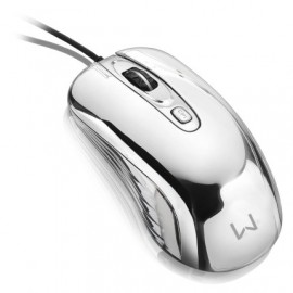 Mouse Gamer Warrior Chrome Led USB Cromado - MO228