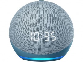 Alexa Echo dot 4 c/relogio - Azul