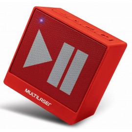 Caixa de Som Mini Bluetooth Vermelha Multilaser - SP279