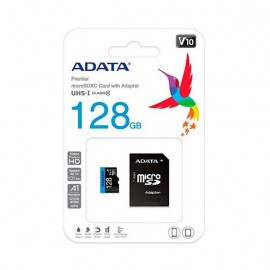 Carto 128GB MicroSD com Adaptador SD - Classe 10 - Velocidade at 100MB/s - Adata Premier AUSDX128G