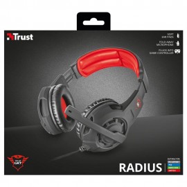 Headset Gamer Trust GXT 310 Radius Preto/Vermelho